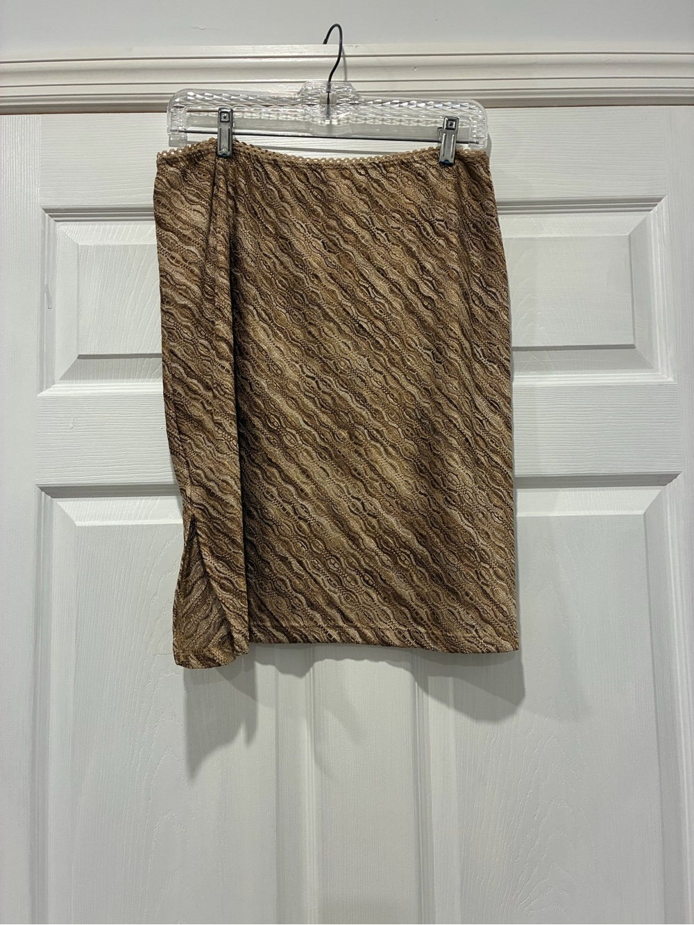 Xhilaration Brown Patterned Pencil Skirt